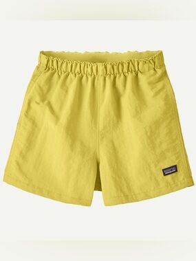 Patagonia Baggies Shorts Womens Medium Yellow Nylon Hiking Outdoor 4" inseam